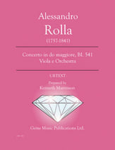 Concerto in do maggiore, BI. 541 Orchestra sheet music cover